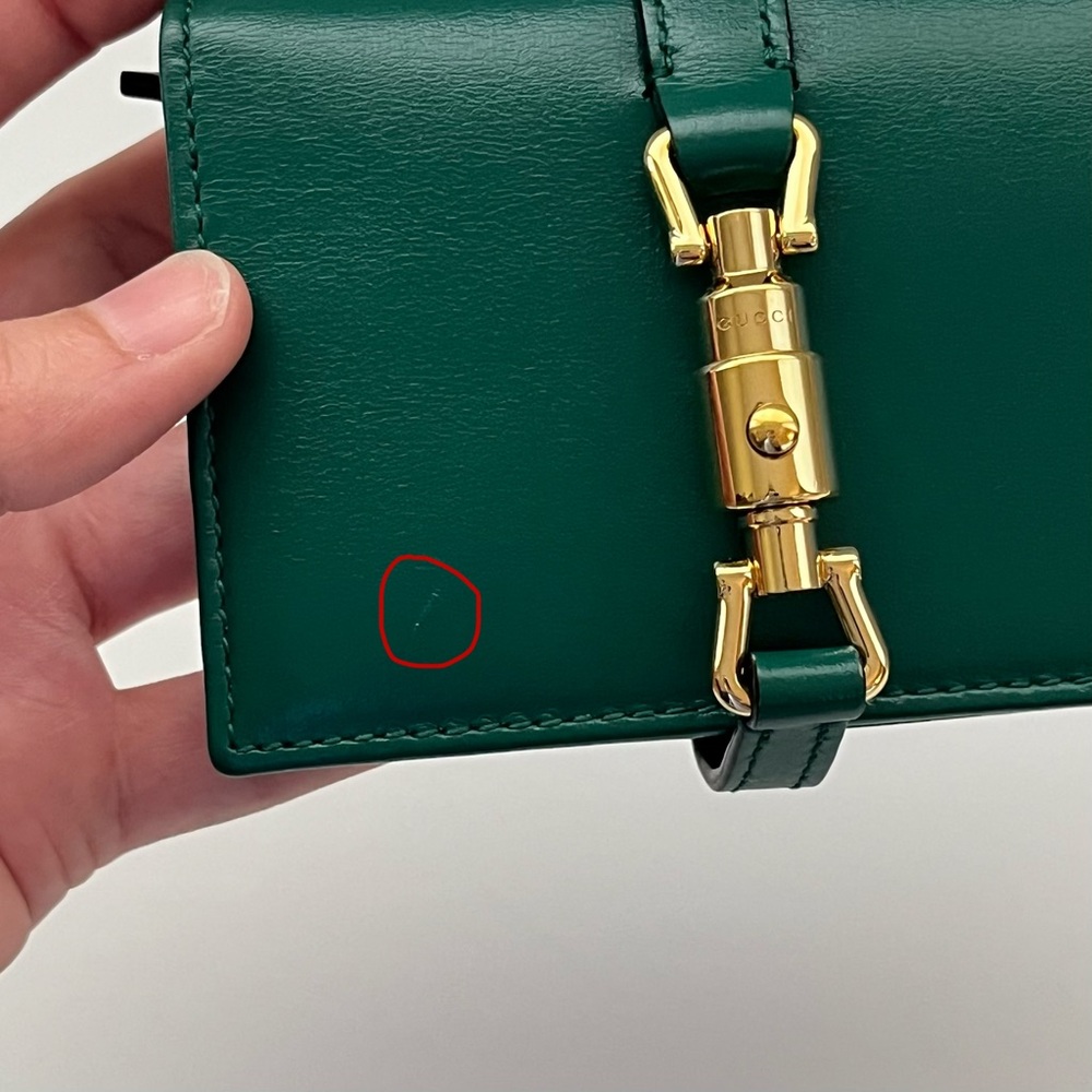 Gucci Jackie 1961 Card Case Wallet in Emerald Green - Picture 10 of 17